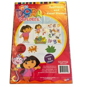 Vintage 2003 Dora the Explorer room decorating kit 14 stickers NWT nickelodeon